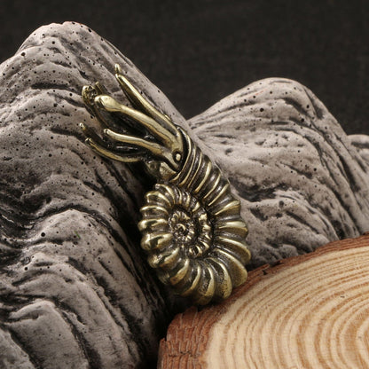Antique Brass Nautilus Charm