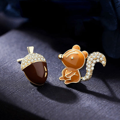 Squirrel & Acorn Stud Earrings