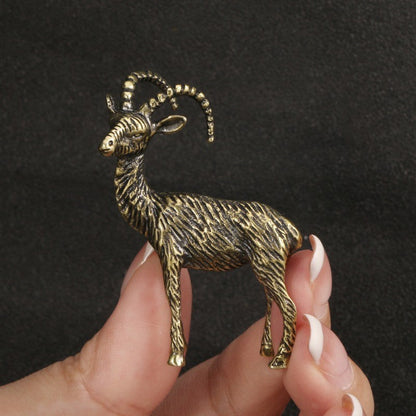 Antique Brass Goat Figurine