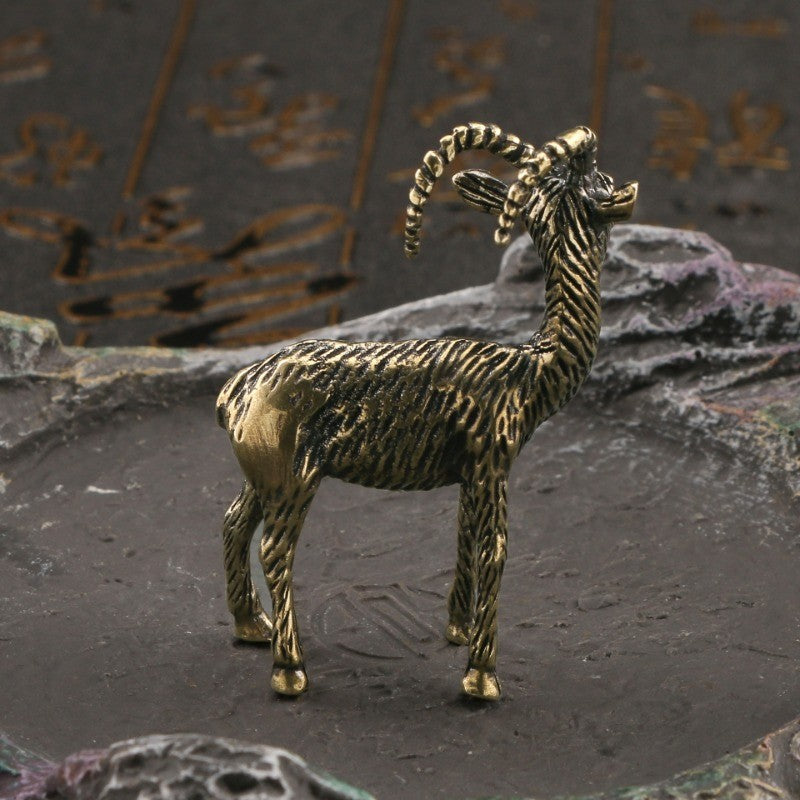 Antique Brass Goat Figurine