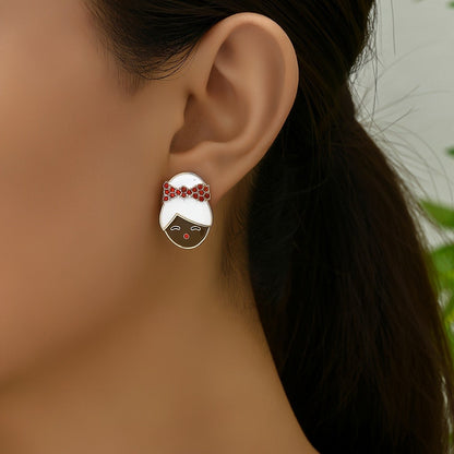 Santa & Mrs Claus Stud Earrings