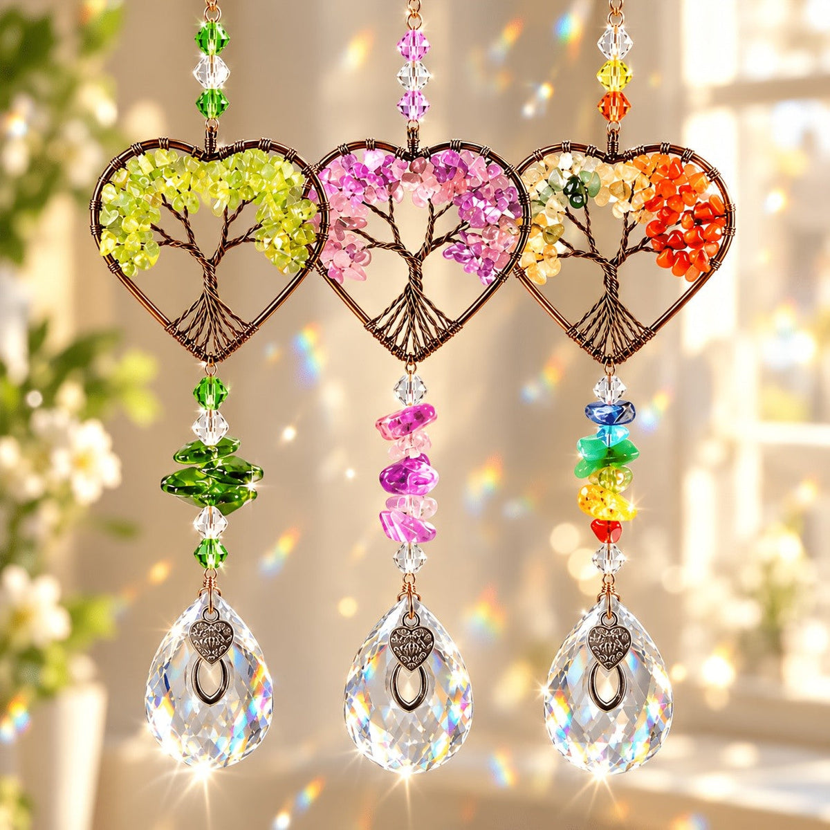 Tree of Life Heart Suncatcher