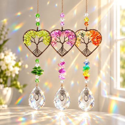 Tree of Life Heart Suncatcher