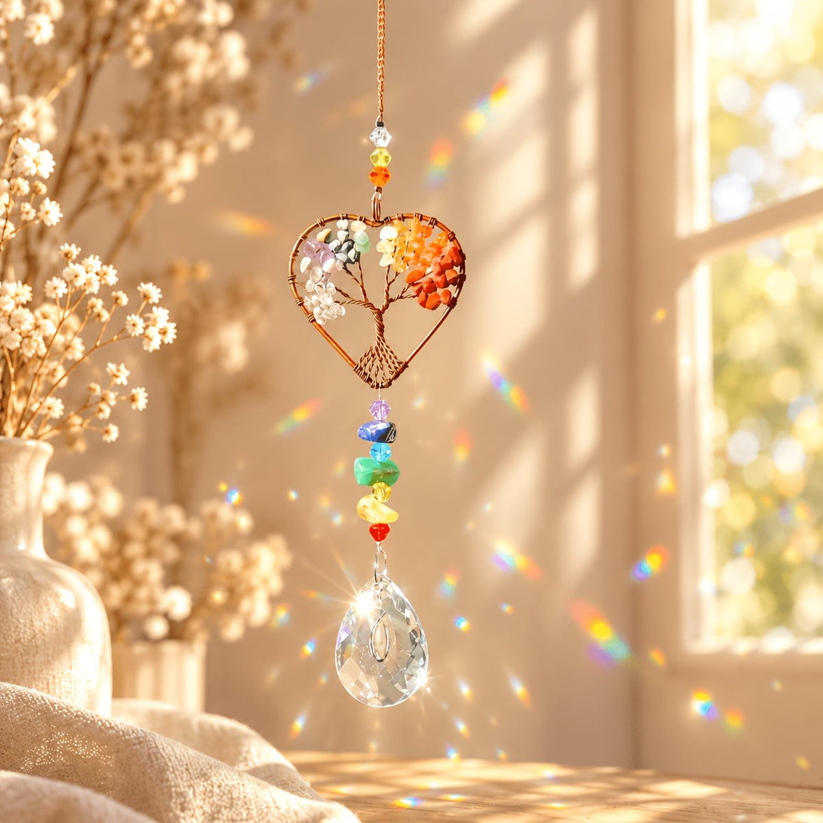 Tree of Life Heart Suncatcher