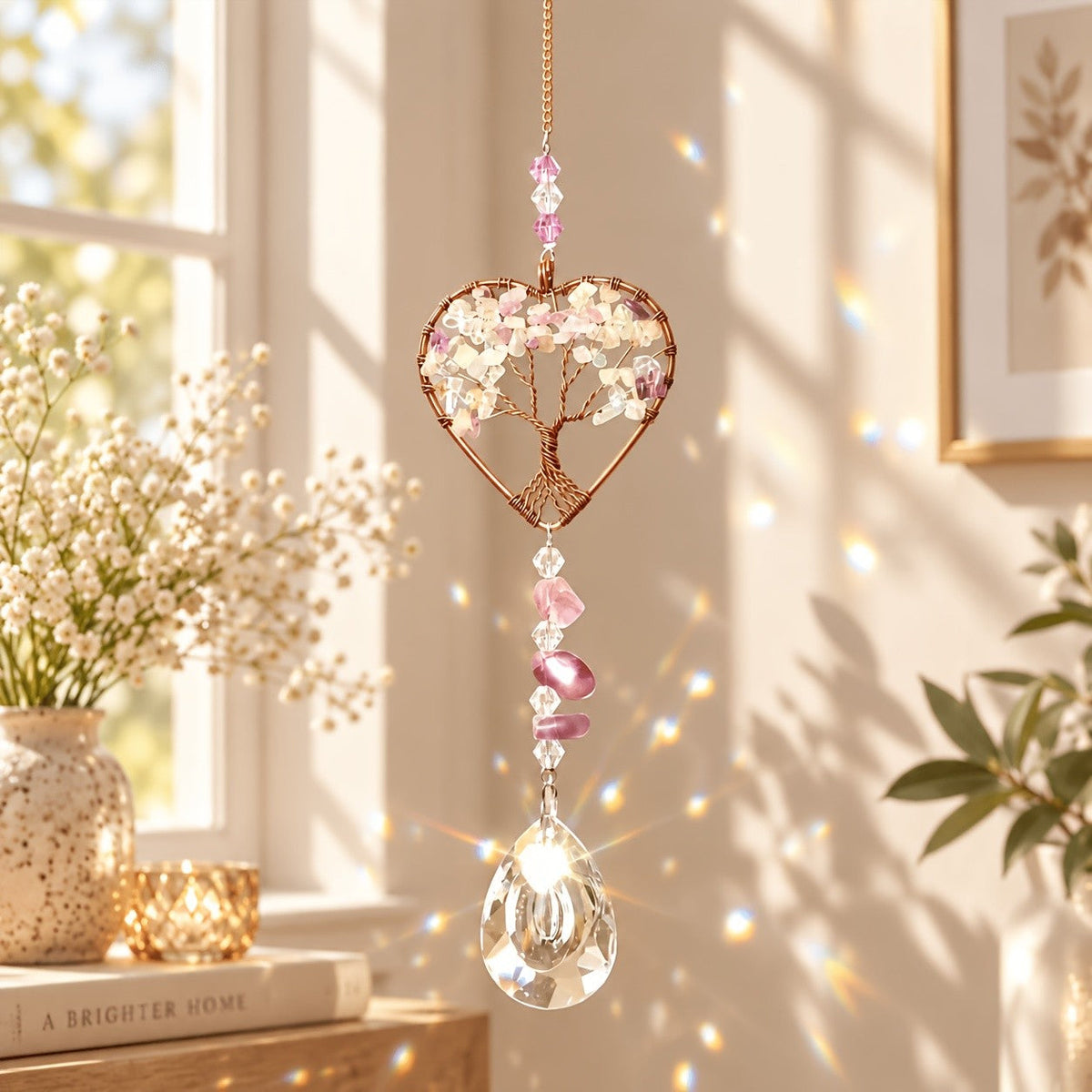 Tree of Life Heart Suncatcher