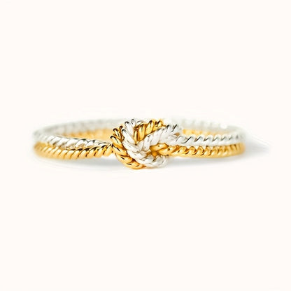 Two-Tone Love Knot Ring