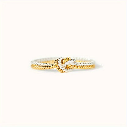 Two-Tone Love Knot Ring