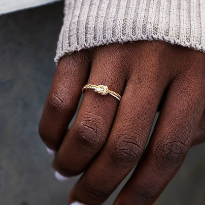 Two-Tone Love Knot Ring