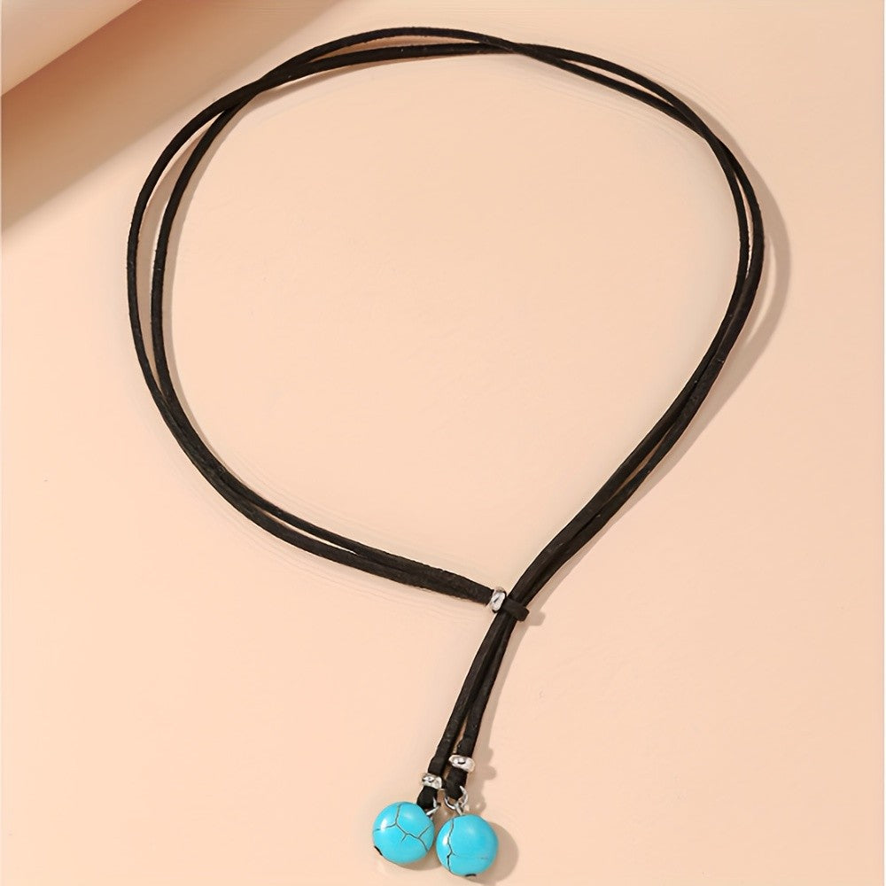 Turquoise Double Drop Y-Necklace