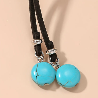 Turquoise Double Drop Y-Necklace