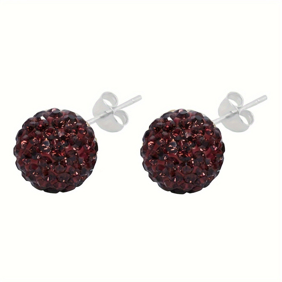 Multi-Color Crystal Ball Stud Earrings