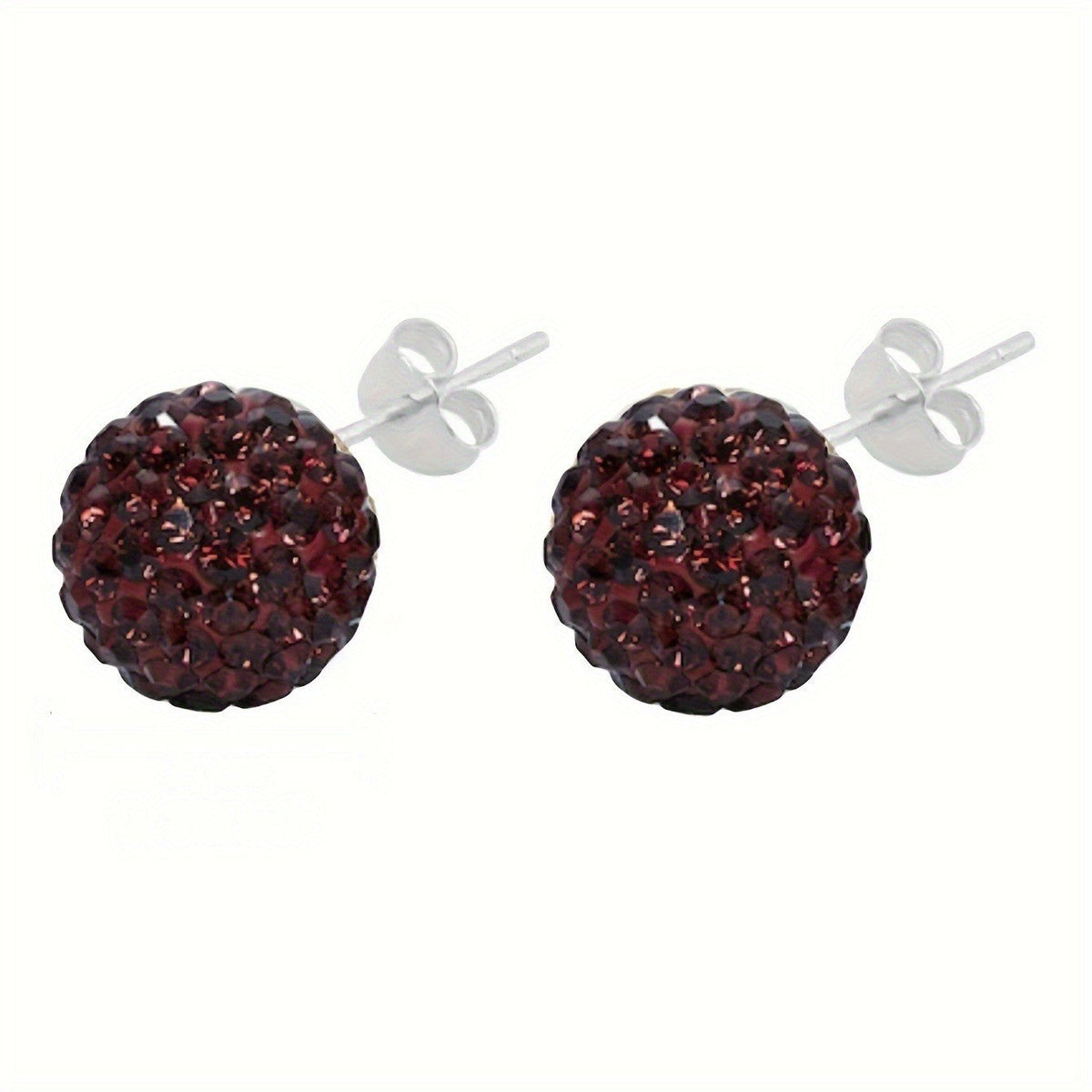 Multi-Color Crystal Ball Stud Earrings