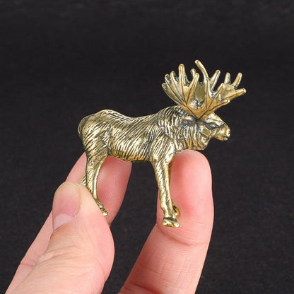 Antlered Moose Figurine