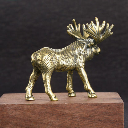 Antlered Moose Figurine