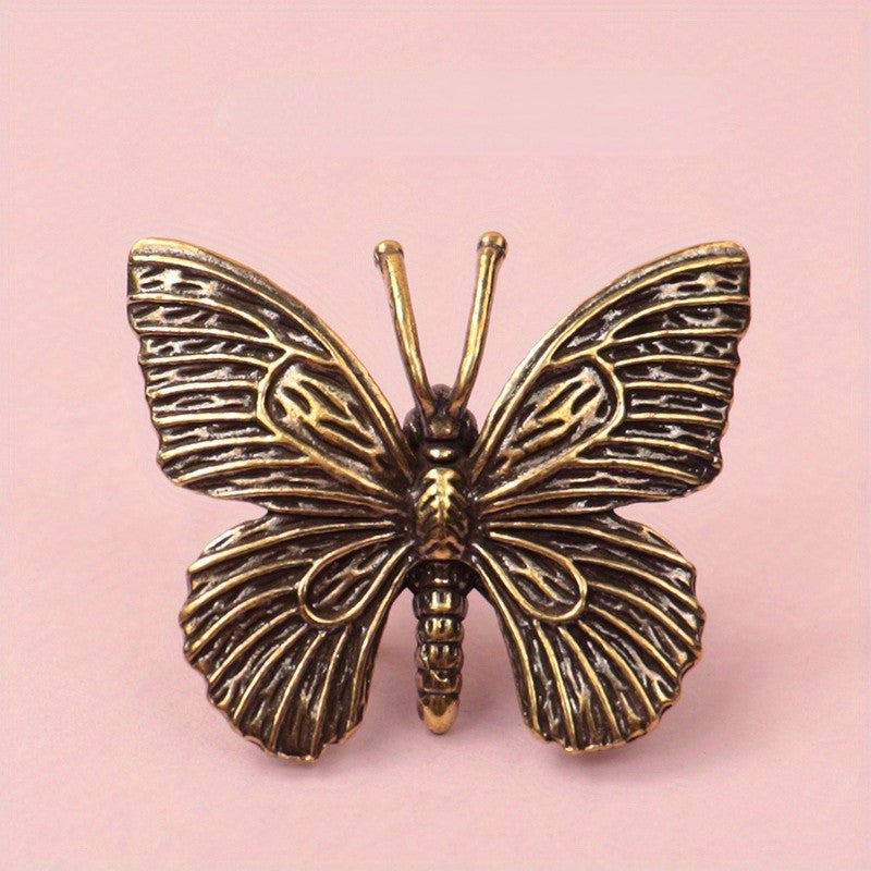 Brass Butterfly Brooch