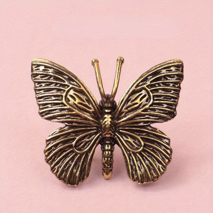 Brass Butterfly Brooch