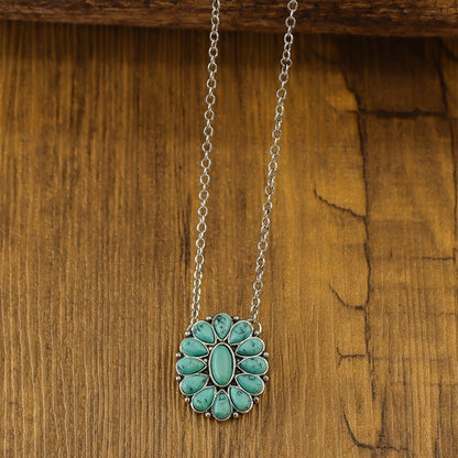 Red Floral Pendant Necklace