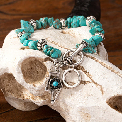 Turquoise Cowgirl Charm Bracelet