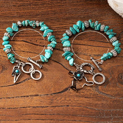 Turquoise Cowgirl Charm Bracelet