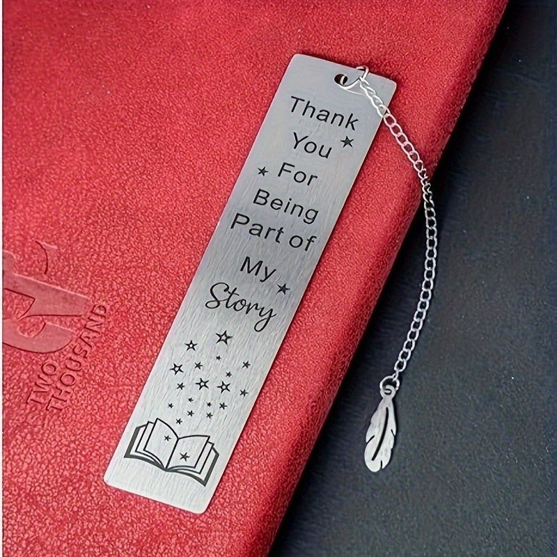 Book & Feather Bookmark