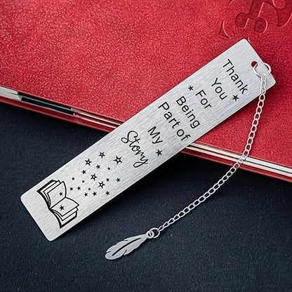 Book & Feather Bookmark