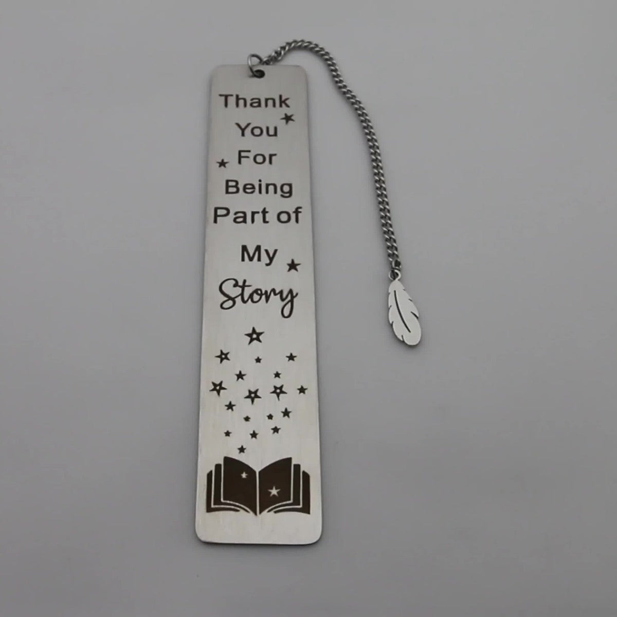 Book & Feather Bookmark