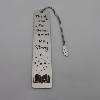 Book & Feather Bookmark