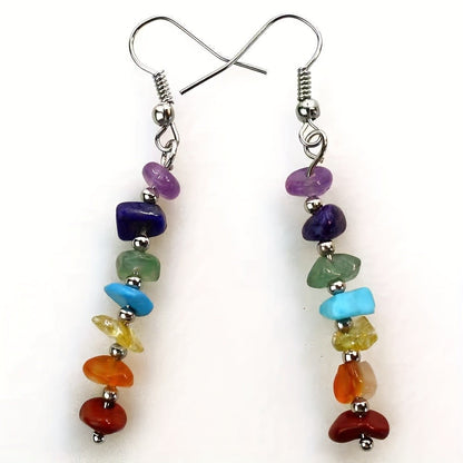 Blue Stone Drop Earrings