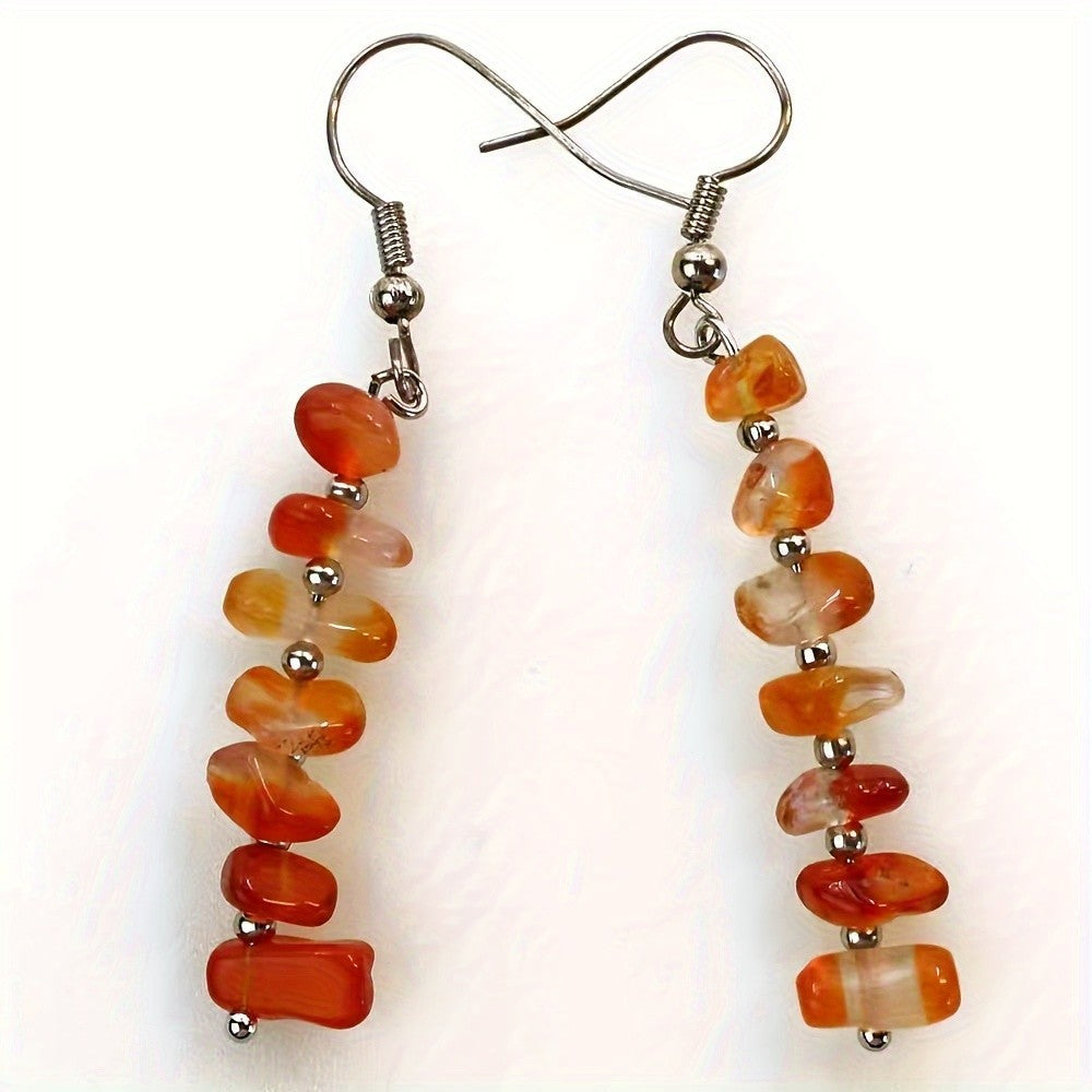 Blue Stone Drop Earrings