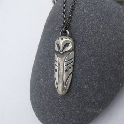 Owl & Moon Double-Sided Necklace
