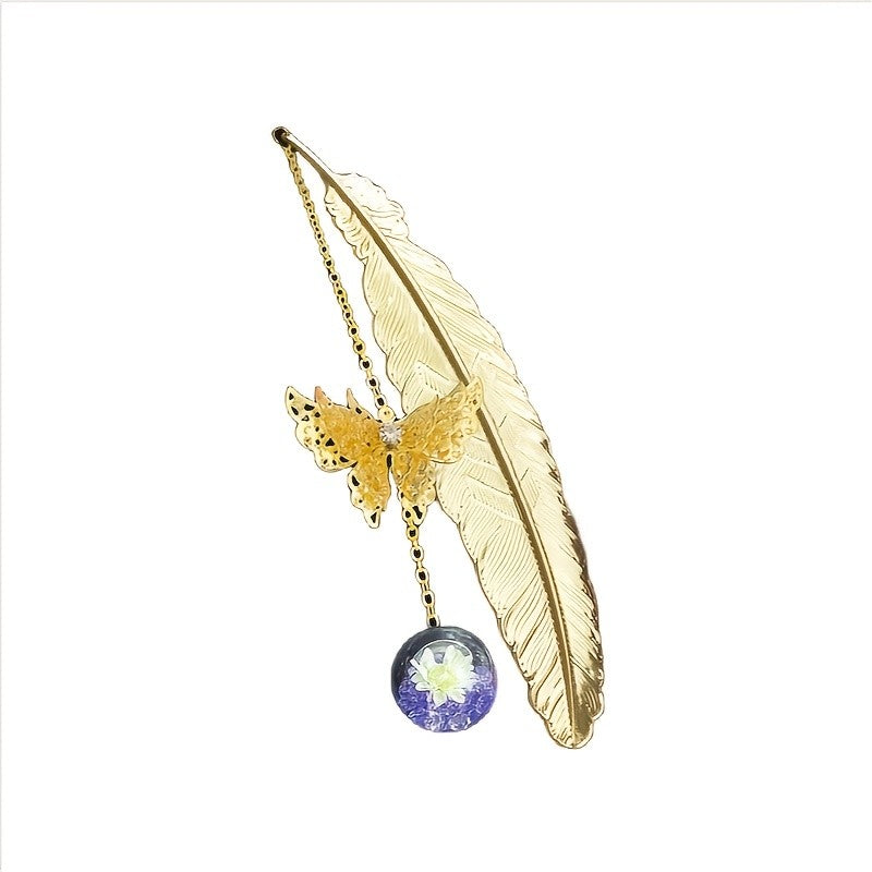 Feather & Butterfly Bookmark
