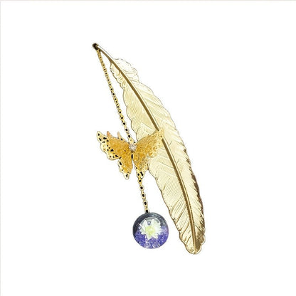 Feather & Butterfly Bookmark