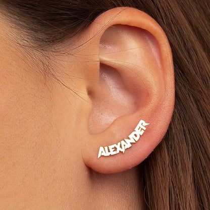 Custom Name Stud Earrings