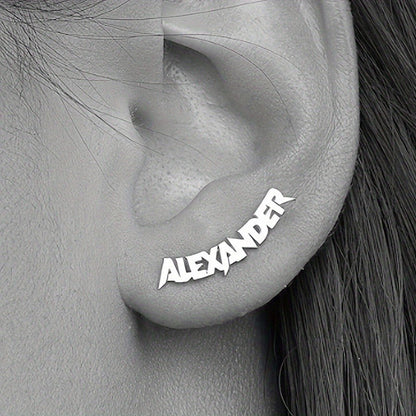Custom Name Stud Earrings
