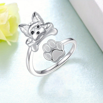 Yorkie Bone & Paw Ring
