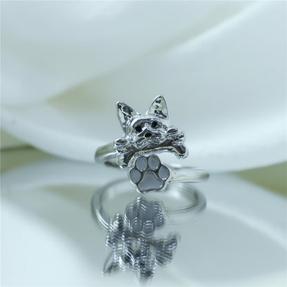 Yorkie Bone & Paw Ring
