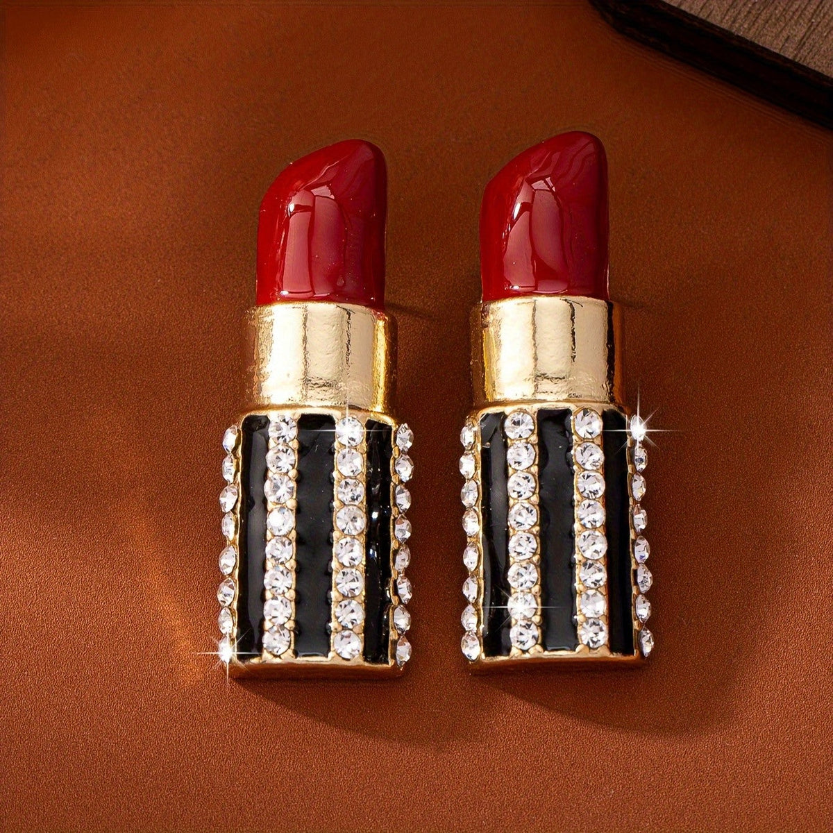 Red Lipstick Statement Earrings