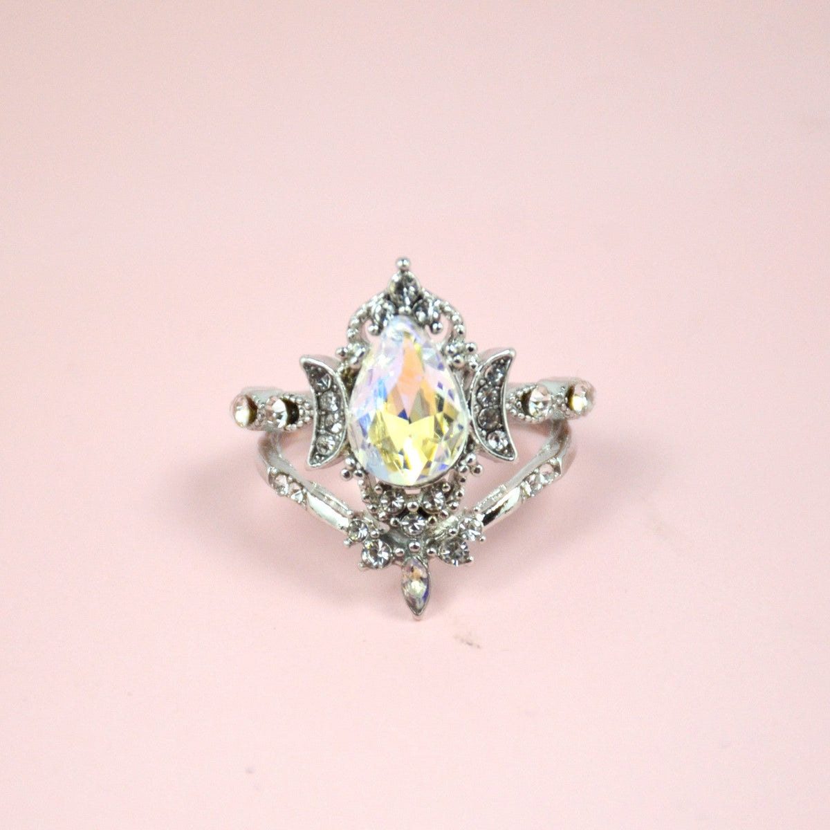 Moonstone Crescent Ring