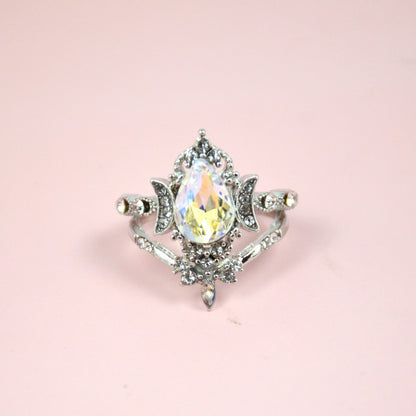 Moonstone Crescent Ring