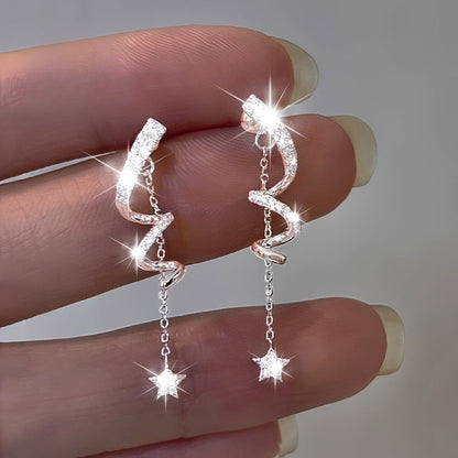 Twisted Star Dangle Earrings