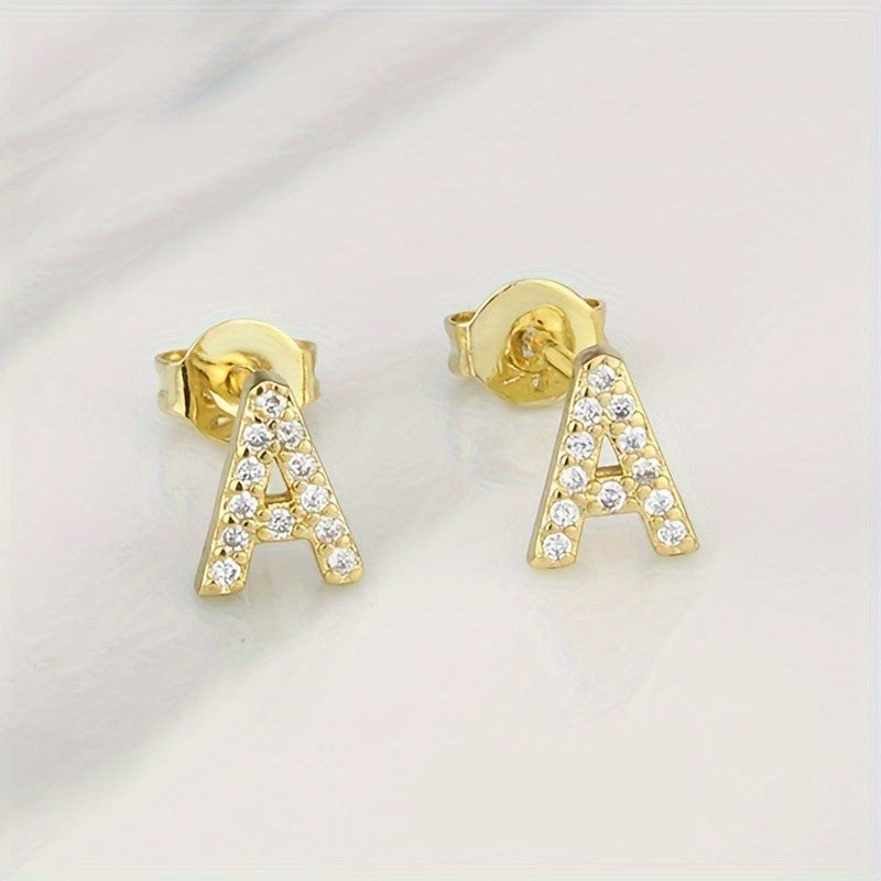 Crystal Initial Z Earrings