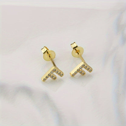 Crystal Initial Z Earrings