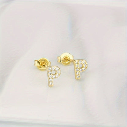 Crystal Initial Z Earrings