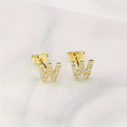 Crystal Initial Z Earrings