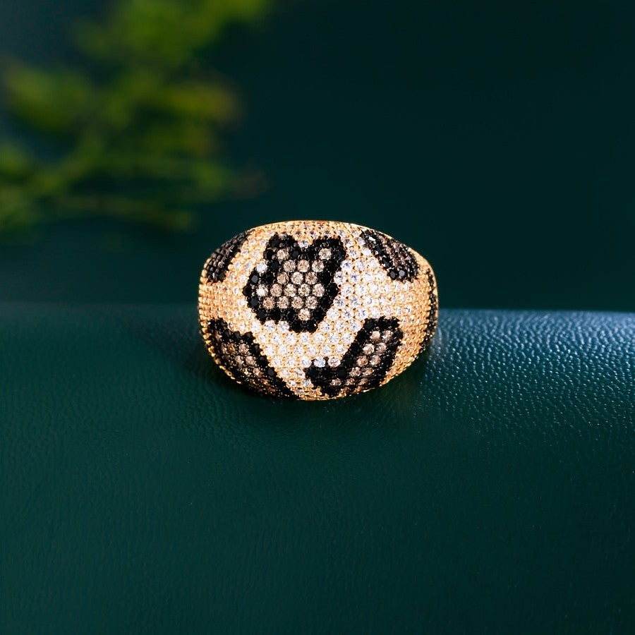 Leopard Print Dome Statement Ring