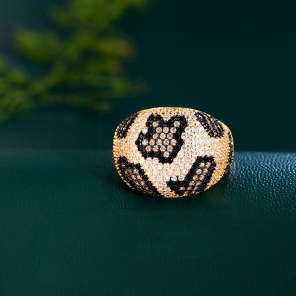Leopard Print Dome Statement Ring
