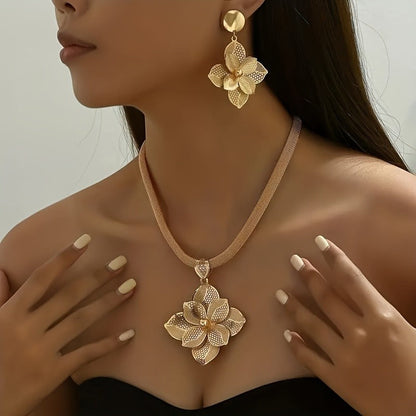Floral Mesh Jewelry Set