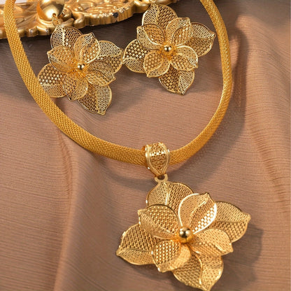 Floral Mesh Jewelry Set