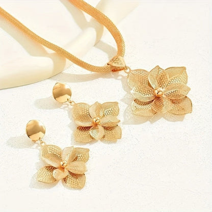 Floral Mesh Jewelry Set