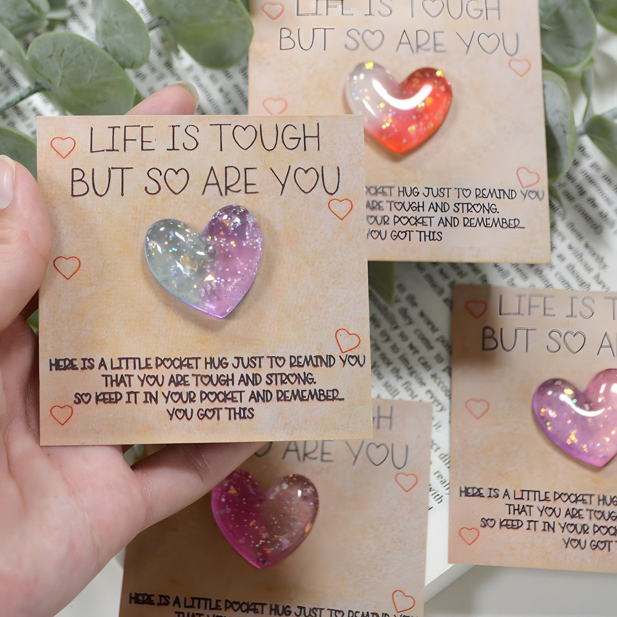 Glitter Heart Keepsake Card